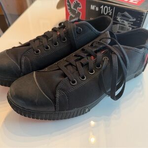 Chrome Men’s Sneaker Classic Black Canvas Sneakers SPD Clipless Pedal Bike Shoes